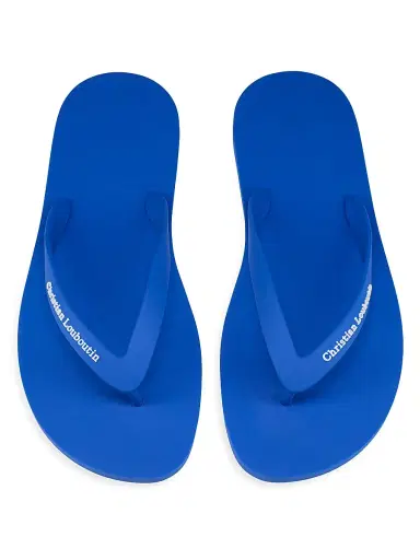 Christian Louboutin Men's Summer Rubber Thong Sandals - Azurite - Size 13 | Thumbnail 4 Christian Louboutin Men's Summer Rubber Thong Sandals - Azurite - Size 13 | Thumbnail 4