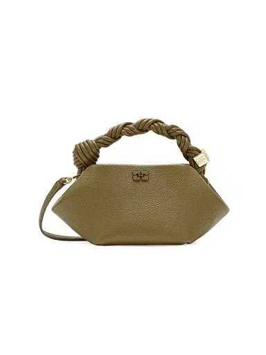 Ganni Women's Bou Mini Top Handle Bag - Olive | Thumbnail 1