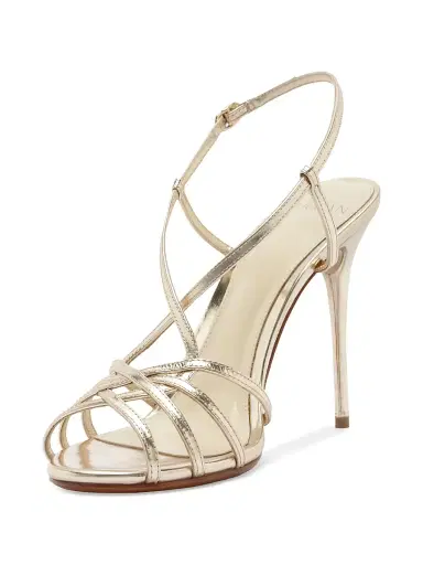 Alexandre Birman Women's Kim 100MM Strappy Leather Sandals - Golden - Size 12 | Thumbnail 5 Alexandre Birman Women's Kim 100MM Strappy Leather Sandals - Golden - Size 12 | Thumbnail 5