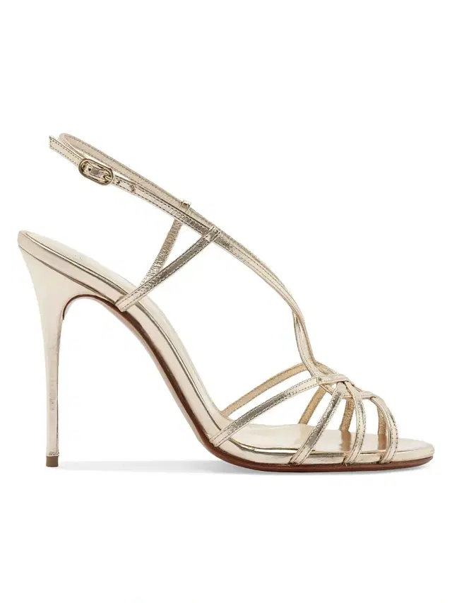 Alexandre Birman Women's Kim 100MM Strappy Leather Sandals - Golden