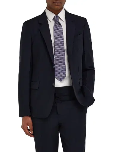 Ferragamo Men's Tournament Print Silk Tie - Blue Navy | Thumbnail 2