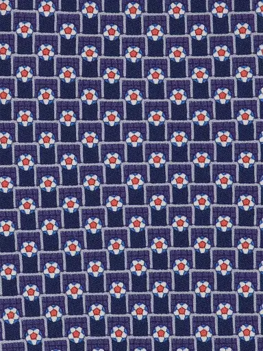 Ferragamo Men's Tournament Print Silk Tie - Blue Navy | Thumbnail 4
