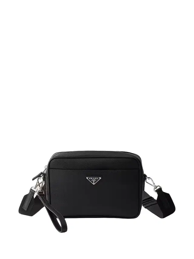 Prada Men's Saffiano Leather Shoulder Bag - Black