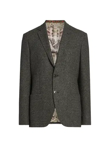 Etro Men's Herringbone Sport Coat - Bicolour - Size 48 | Thumbnail 1