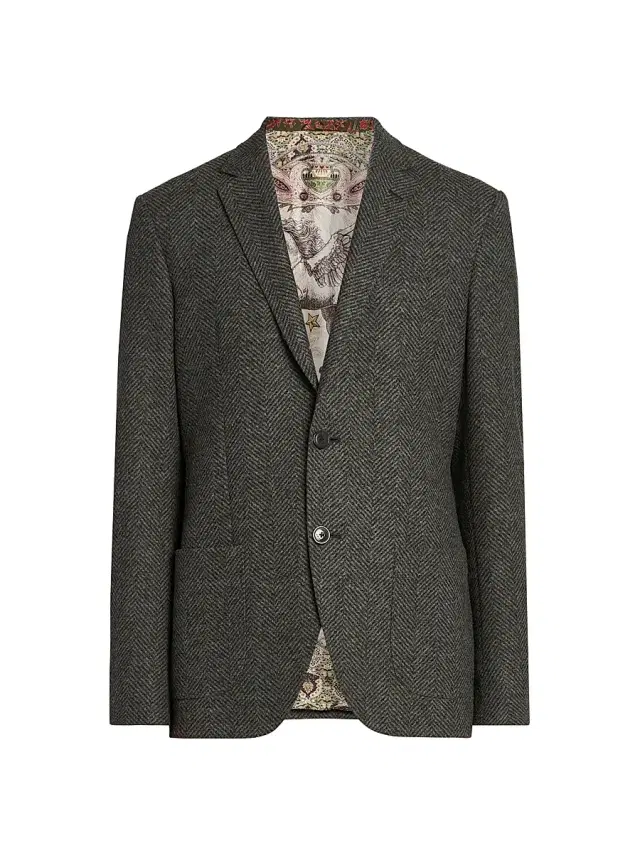 Etro Men's Herringbone Sport Coat - Bicolour
