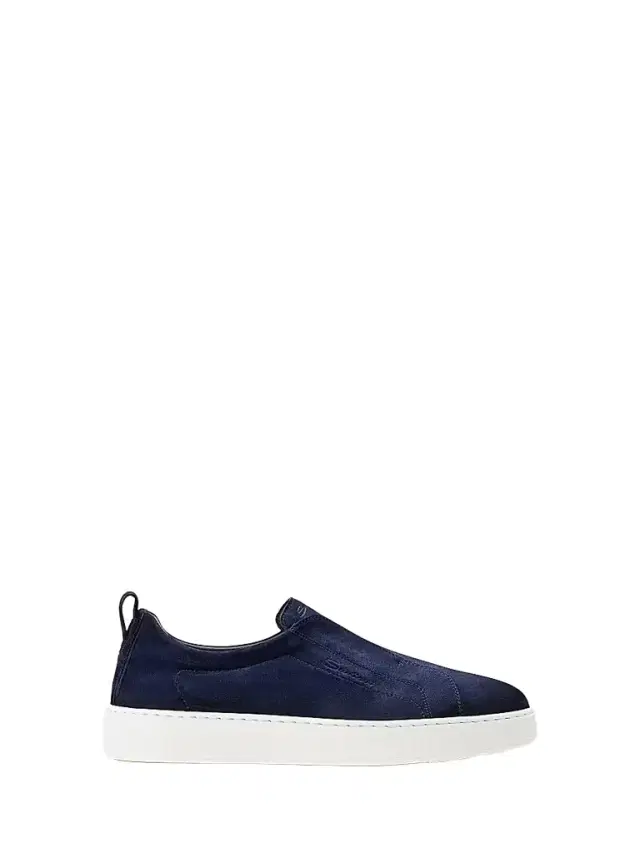 Santoni Men's Victory Suede Low-Top Sneakers - Blue