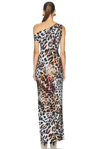 Norma Kamali Drop Shoulder Side Slit Fitted Gown | Thumbnail 4 Norma Kamali Drop Shoulder Side Slit Fitted Gown | Thumbnail 4