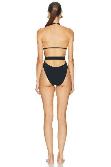 Dolce & Gabbana Plunge Neck One Piece Swimsuit | Thumbnail 3 Dolce & Gabbana Plunge Neck One Piece Swimsuit | Thumbnail 3