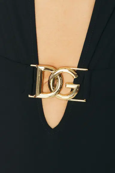 Dolce & Gabbana Plunge Neck One Piece Swimsuit | Thumbnail 4 Dolce & Gabbana Plunge Neck One Piece Swimsuit | Thumbnail 4