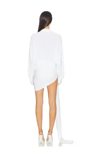 Norma Kamali Super Oversized Shirt Side Drape Dress | Thumbnail 3