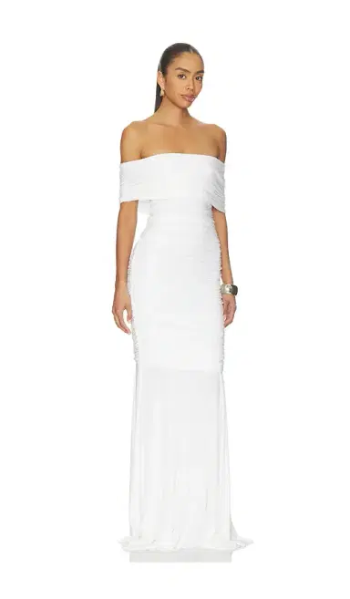 Norma Kamali Sleeveless Cowl Neck Side Shirred Fishtail Gown | Thumbnail 2