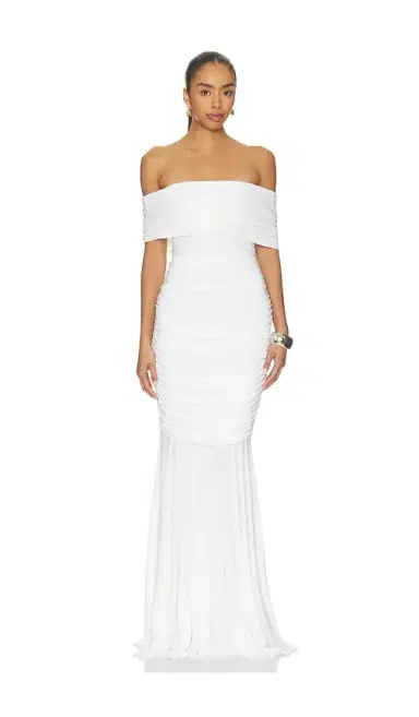 Norma Kamali Sleeveless Cowl Neck Side Shirred Fishtail Gown | Thumbnail 1