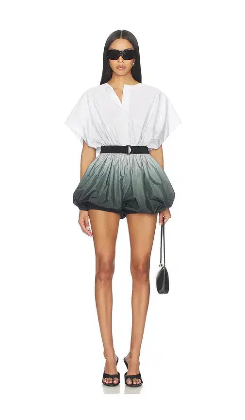 Norma Kamali Super Oversized Sleeveless Puff Jumpshort