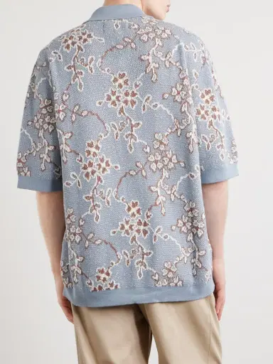 Corridor Trellis Knitted Organic Cotton Shirt - Men | Thumbnail 4 Corridor Trellis Knitted Organic Cotton Shirt - Men | Thumbnail 4