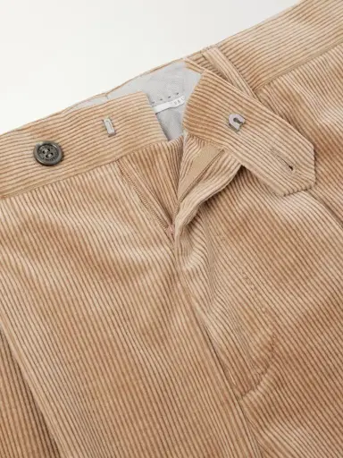 Brunello Cucinelli Straight-Leg Pleated Cotton-Blend Corduroy Trousers - Men | Thumbnail 6