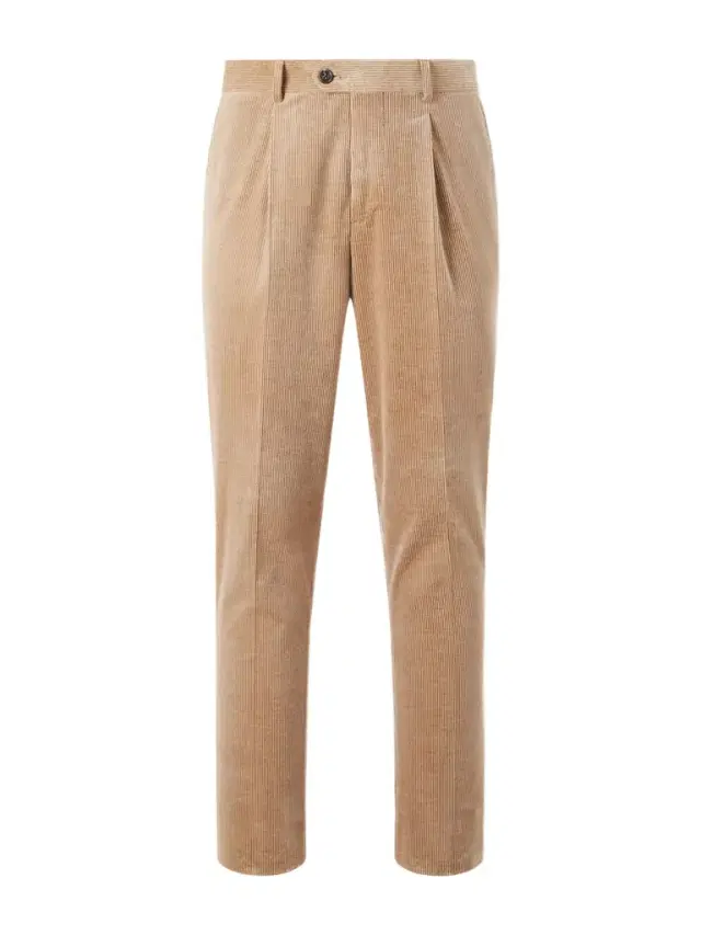 Brunello Cucinelli Straight-Leg Pleated Cotton-Blend Corduroy Trousers - Men
