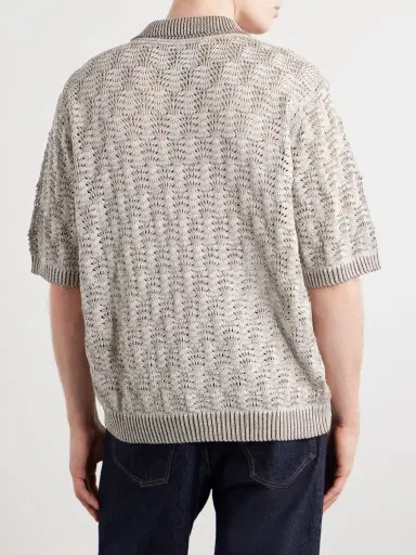 Corridor Open-Knit Pima Cotton Polo Shirt - Men | Thumbnail 4 Corridor Open-Knit Pima Cotton Polo Shirt - Men | Thumbnail 4