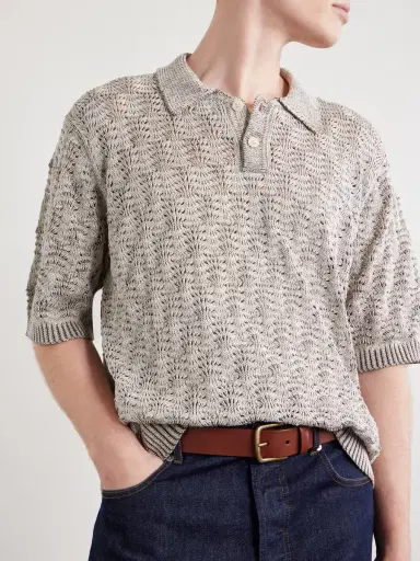 Corridor Open-Knit Pima Cotton Polo Shirt - Men | Thumbnail 5 Corridor Open-Knit Pima Cotton Polo Shirt - Men | Thumbnail 5