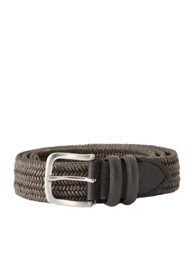 MR P. 3.5cm Leather-Trimmed Woven Belt - Men | Thumbnail 1
