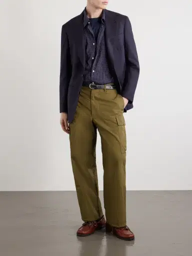 OFFICINE GÉNÉRALE Benoit Checked Cotton-Blend Voile Shirt - Men | Thumbnail 2 OFFICINE GÉNÉRALE Benoit Checked Cotton-Blend Voile Shirt - Men | Thumbnail 2