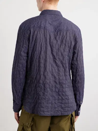 OFFICINE GÉNÉRALE Benoit Checked Cotton-Blend Voile Shirt - Men | Thumbnail 4 OFFICINE GÉNÉRALE Benoit Checked Cotton-Blend Voile Shirt - Men | Thumbnail 4