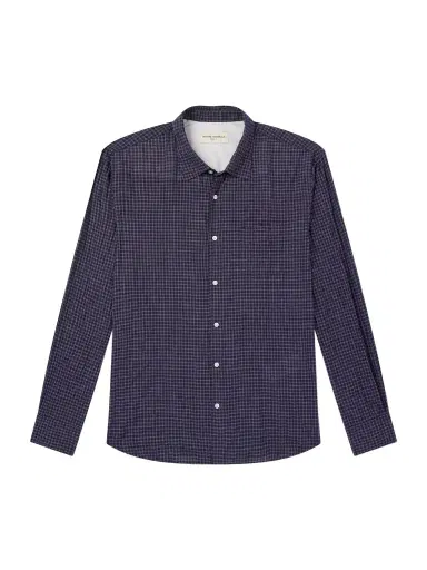 OFFICINE GÉNÉRALE Benoit Checked Cotton-Blend Voile Shirt - Men | Thumbnail 1 OFFICINE GÉNÉRALE Benoit Checked Cotton-Blend Voile Shirt - Men | Thumbnail 1