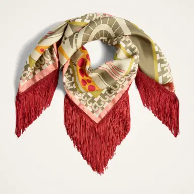 La DoubleJ Reversible Fringe Foulard 90 | Thumbnail 4 La DoubleJ Reversible Fringe Foulard 90 | Thumbnail 4