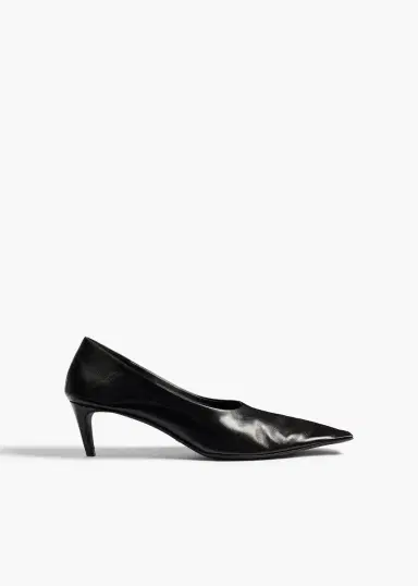 Khaite Marlene Pump In Black Glazed Leather | Thumbnail 2