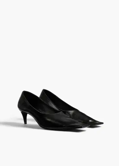 Khaite Marlene Pump In Black Glazed Leather | Thumbnail 4