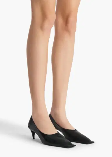 Khaite Marlene Pump In Black Glazed Leather | Thumbnail 7