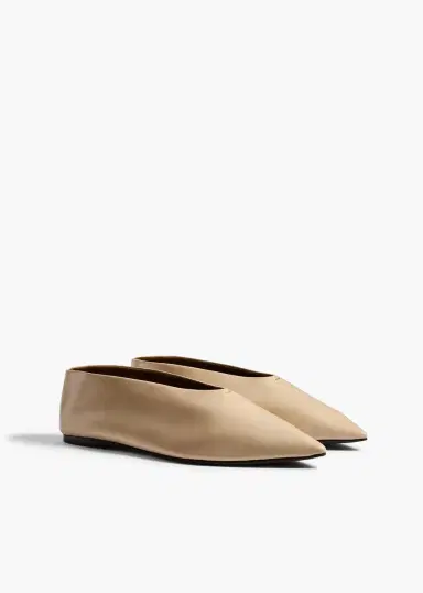 Khaite Miriam Ballerina In Nude Glazed Leather | Thumbnail 3