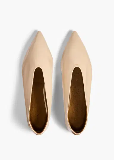 Khaite Miriam Ballerina In Nude Glazed Leather | Thumbnail 4