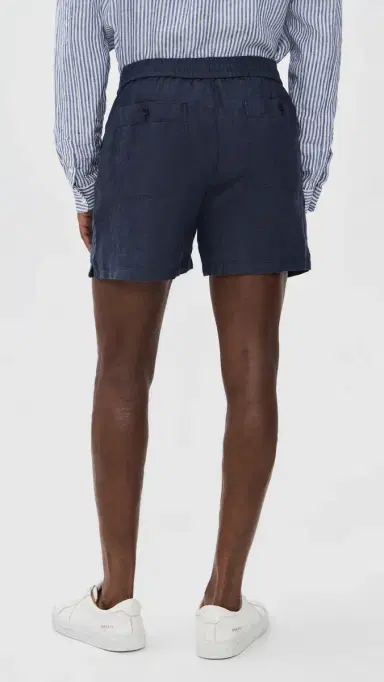 Madewell x Shopbop Everywear Linen Shorts 5 Dark Indigo | Thumbnail 3 Madewell x Shopbop Everywear Linen Shorts 5 Dark Indigo | Thumbnail 3