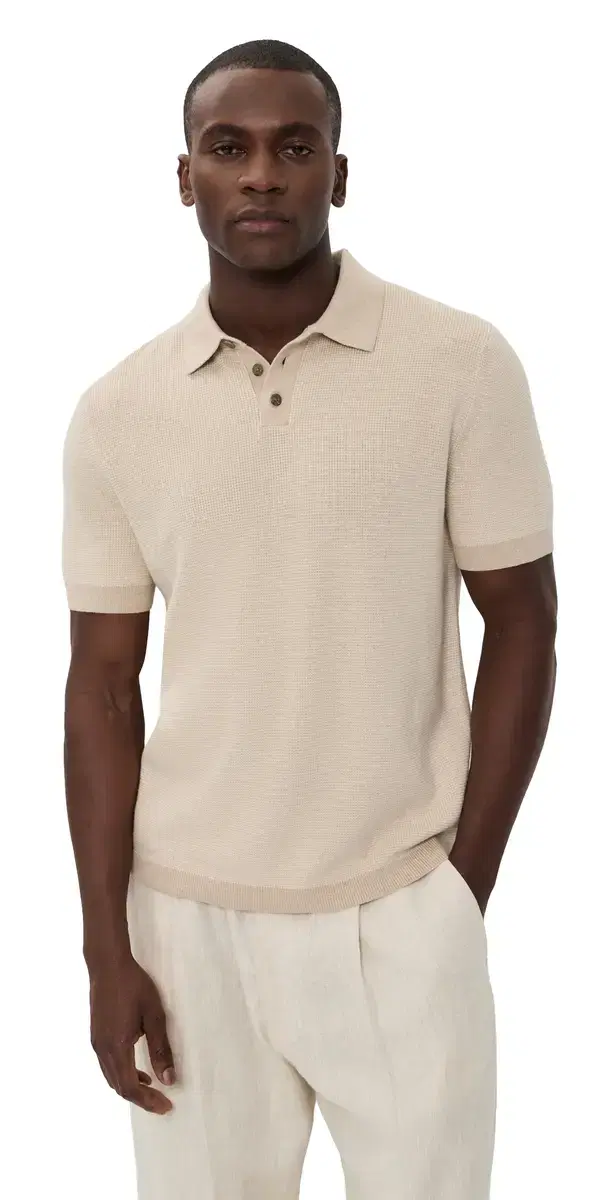 Vince Colorblock Feed tripe Polo Th Pecan/mock White