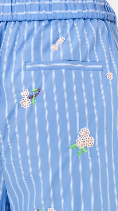 Simkhai Jemma Wide eg Pants French Blue Stripe | Thumbnail 6 Simkhai Jemma Wide eg Pants French Blue Stripe | Thumbnail 6