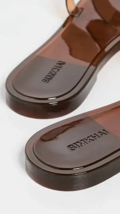 Simkhai Monogram Jelly Flat Slides Saddle 37 | Thumbnail 4 Simkhai Monogram Jelly Flat Slides Saddle 37 | Thumbnail 4