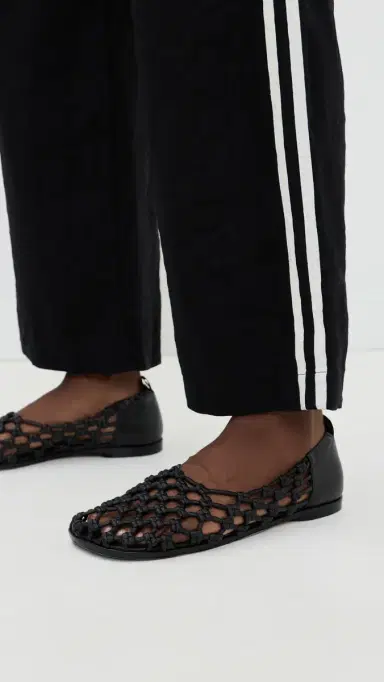 FRĒDA SALVADOR Sally Knotted Ballet Flats Black Knotted Calf | Thumbnail 3 FRĒDA SALVADOR Sally Knotted Ballet Flats Black Knotted Calf | Thumbnail 3