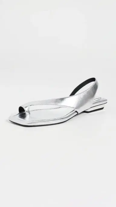 rag & bone Liv Flat Sandals silvr | Thumbnail 2