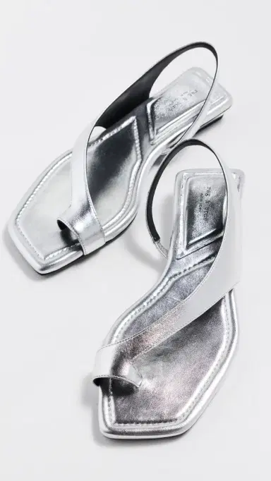 rag & bone Liv Flat Sandals silvr | Thumbnail 5