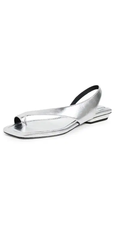 rag & bone Liv Flat Sandals silvr | Thumbnail 1