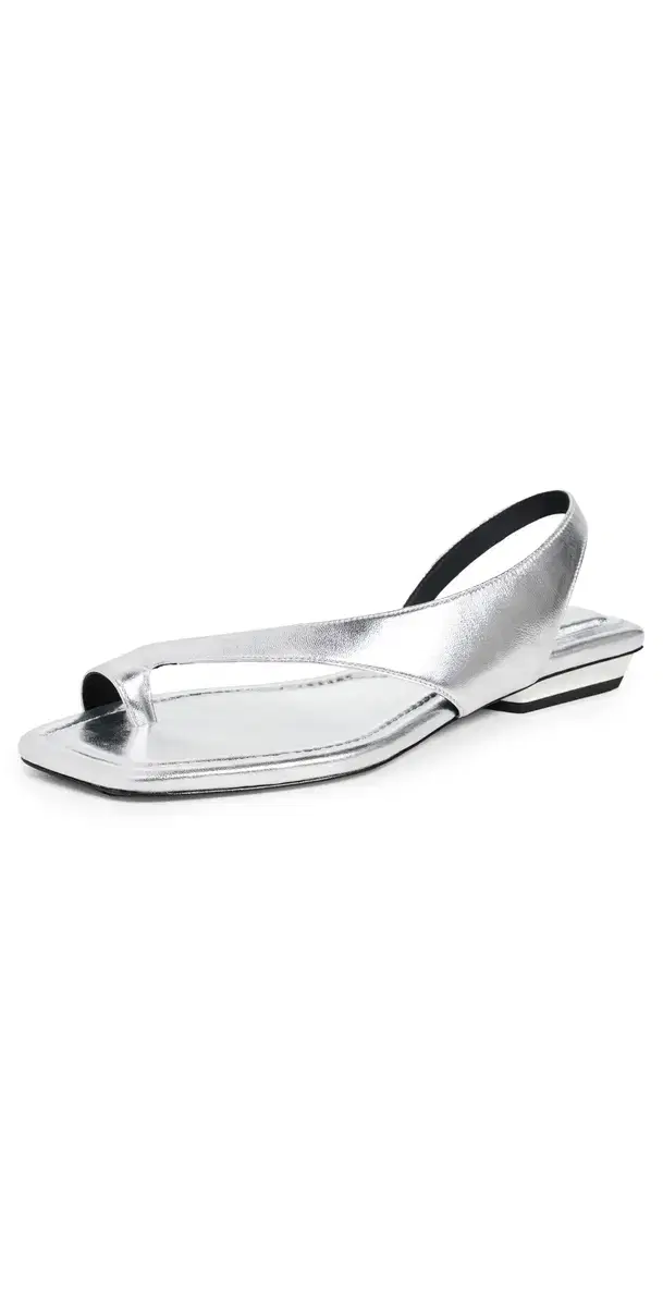 rag & bone Liv Flat Sandals silvr