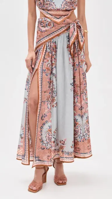 Zimmermann Silk Aster Scarf Midi Skirt | Thumbnail 2