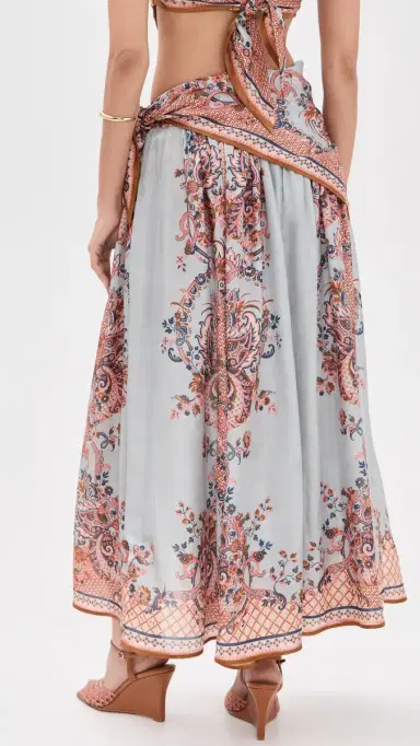 Zimmermann Silk Aster Scarf Midi Skirt | Thumbnail 3