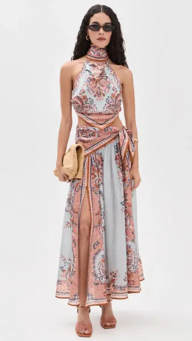 Zimmermann Silk Aster Scarf Midi Skirt | Thumbnail 5