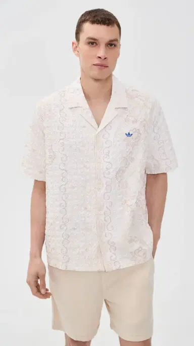 Adidas Printed Seersucker Resort Shirt | Thumbnail 2 Adidas Printed Seersucker Resort Shirt | Thumbnail 2