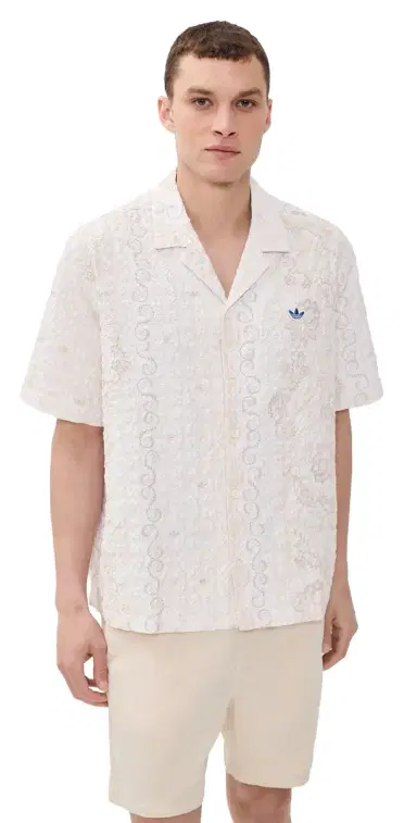 Adidas Printed Seersucker Resort Shirt | Thumbnail 1 Adidas Printed Seersucker Resort Shirt | Thumbnail 1