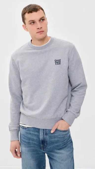 Far Afield Good Dads Club Embroidered Sweatshirt Grey arl | Thumbnail 2 Far Afield Good Dads Club Embroidered Sweatshirt Grey arl | Thumbnail 2
