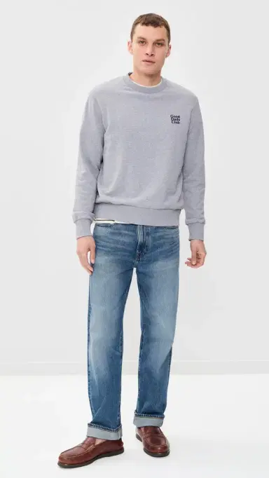 Far Afield Good Dads Club Embroidered Sweatshirt Grey arl | Thumbnail 5 Far Afield Good Dads Club Embroidered Sweatshirt Grey arl | Thumbnail 5