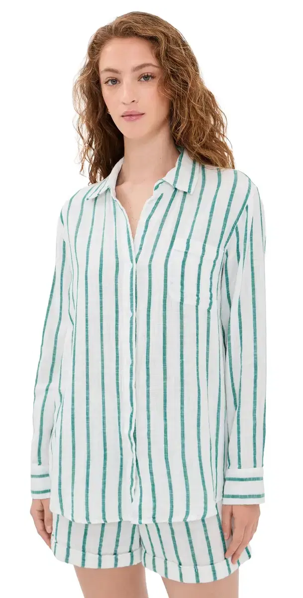 Saturdays Stripe Shirt Rainforest