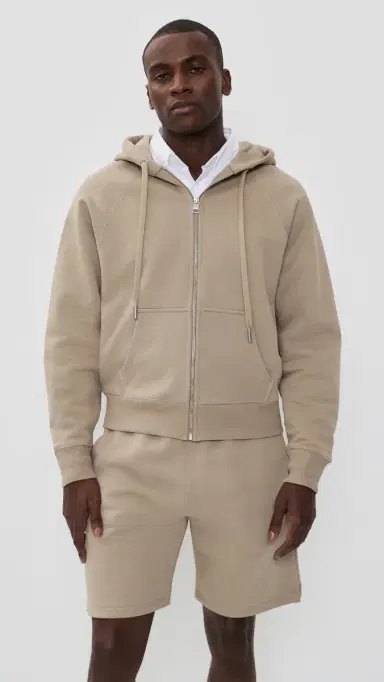 AMI ADC Zip Hoodie Beige Taupe S | Thumbnail 2
